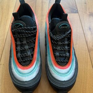 Nike Air Max 97 Neon Seoul Black, Reflect Silver-Blue Lagoon, size men’s 7, used